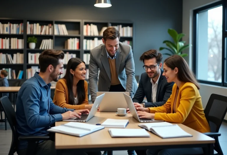Groupe de jeunes professionnels en réunion de design web